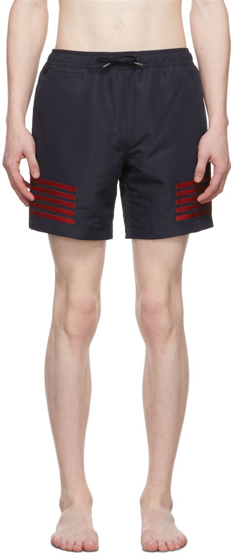 navy burberry shorts|More.